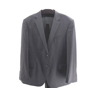 Jos. A. Bank Traveler Tailored Fit Mens Charcoal Gray 2-Button Blazer Jacket 46R